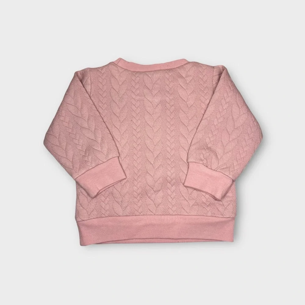 Shein 2 Piece Quilted Pink Sweater & Jogger Set